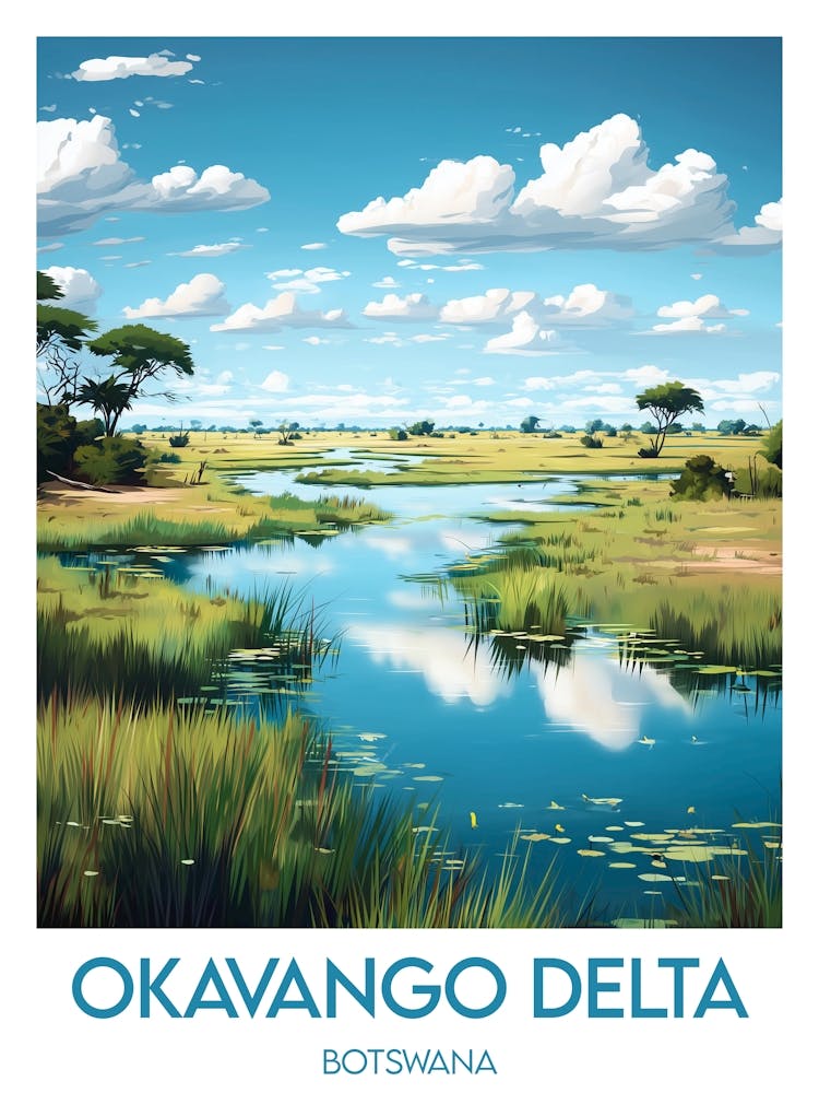 Affiche de voyage Okavango Delta