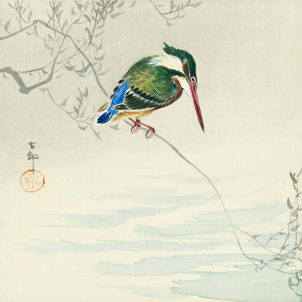 A Kingfisher (1920), Ohara Koson