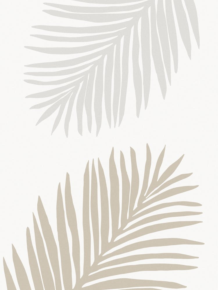 Beige Palm Leaf Art Poster_2301622