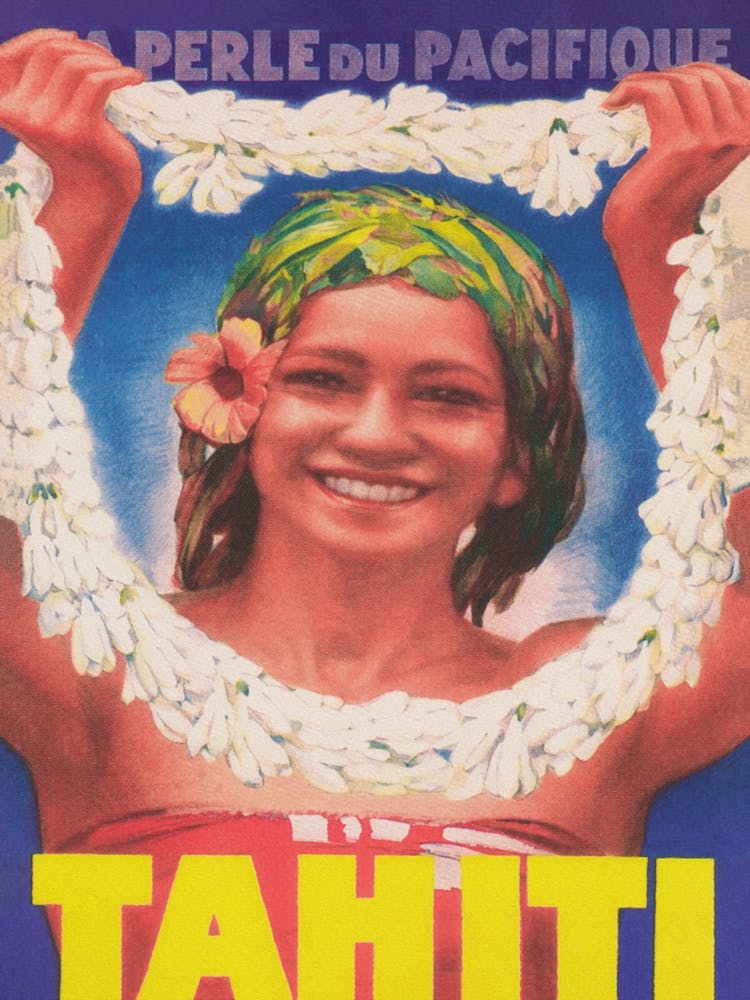 Tahiti Vintage Travel Poster