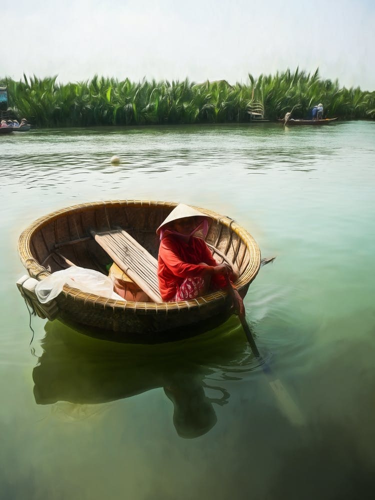 Traditional Coracle Boat Vietnam