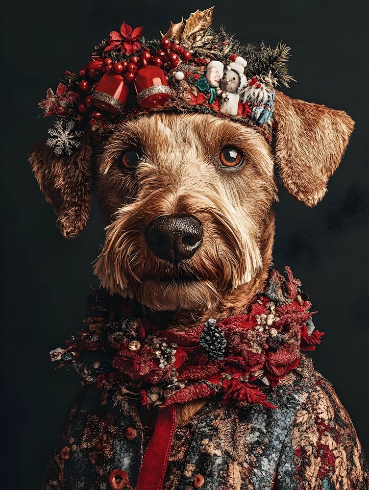 Christmas Airedale 10