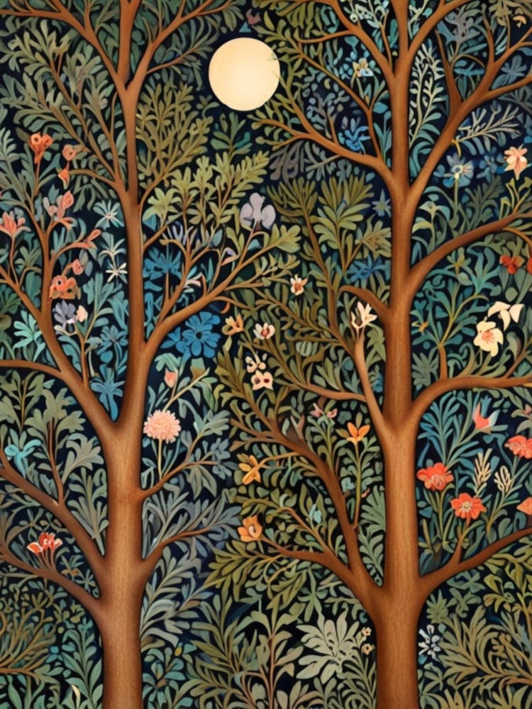 William Morris Moonlight In The Trees 7
