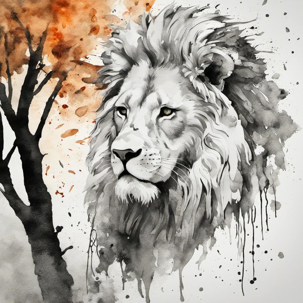 Lion In Watercolor