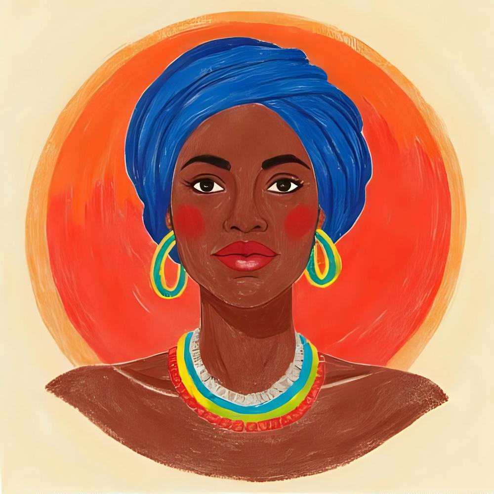 African Woman With Turban