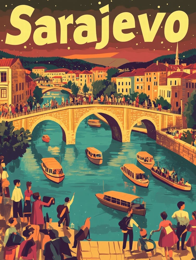 Aihrgdesign A 1970s Inspired Travel Poster For Sarajevo