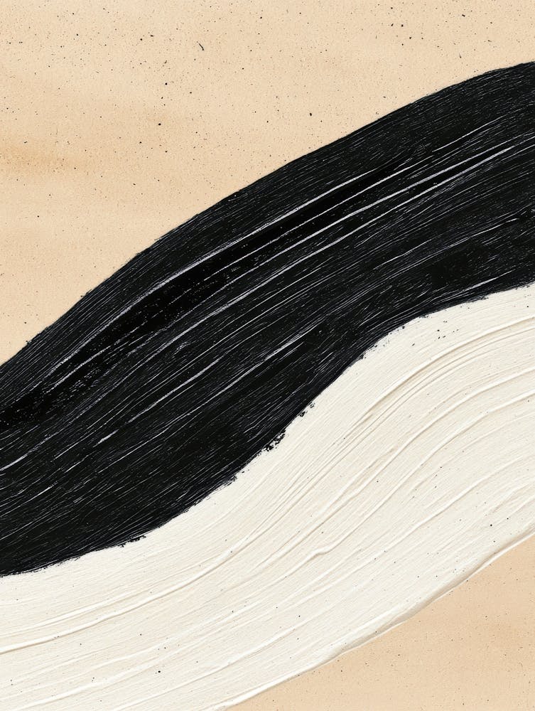 Abstract Black And White Painting 39