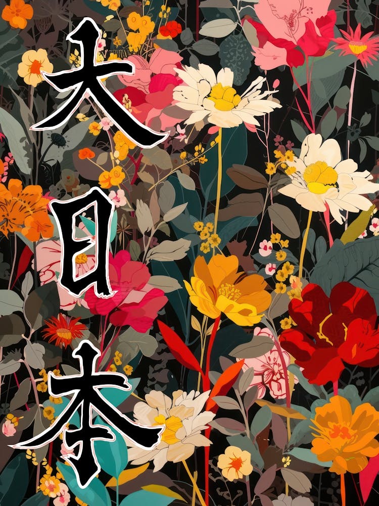 Hokusai Great Japan Poster Japanese Floral  35