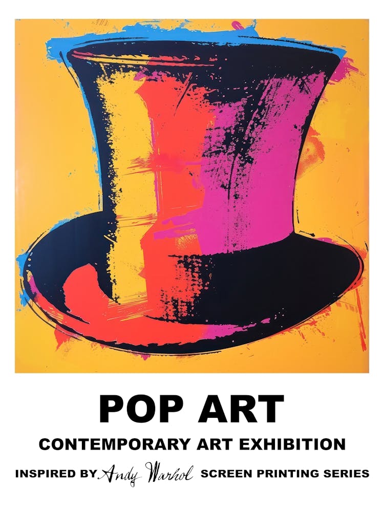 Poster Top Hat Pop Art 3