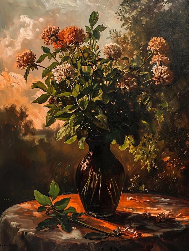 Baroque Floral Still Life Prairie Clover 3