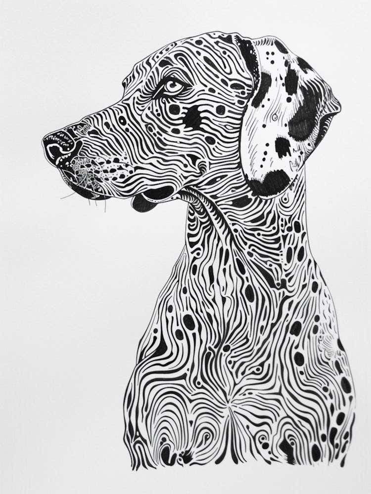 Dalmation Line Sketch 4
