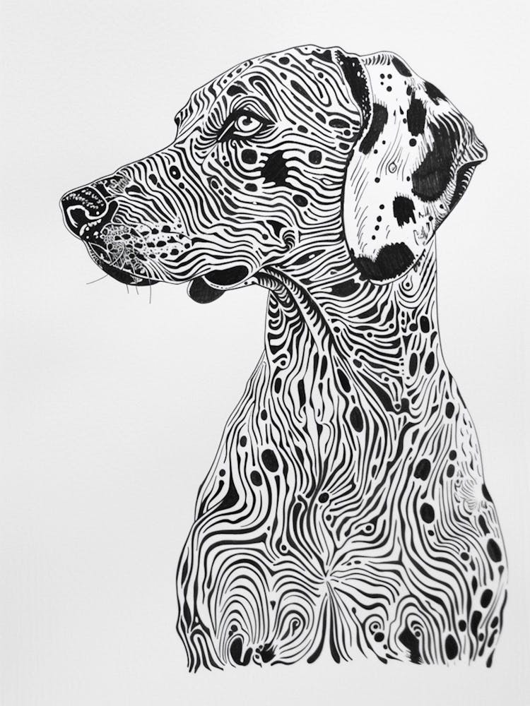 Dalmation Line Sketch 4