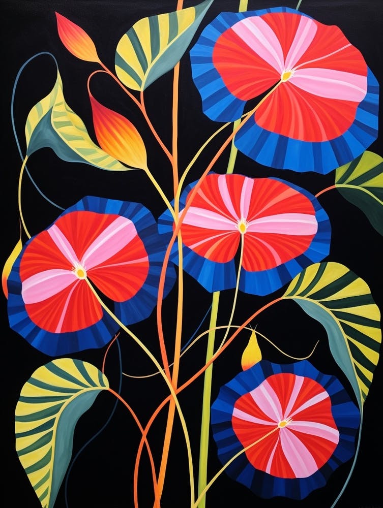 Prunkwinde 3 Hilma Af Klint Inspirierte Blumenillustration