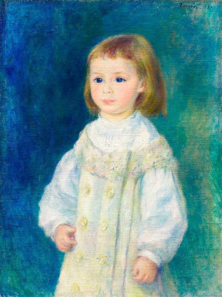 Lucie Berard (Child In White) (1883), Pierre Auguste Renoir
