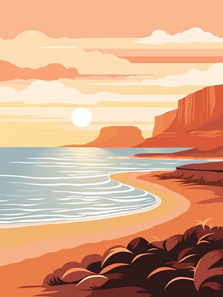 Vintage Retro Print Of Cape Le Grand National Park, Australia 1