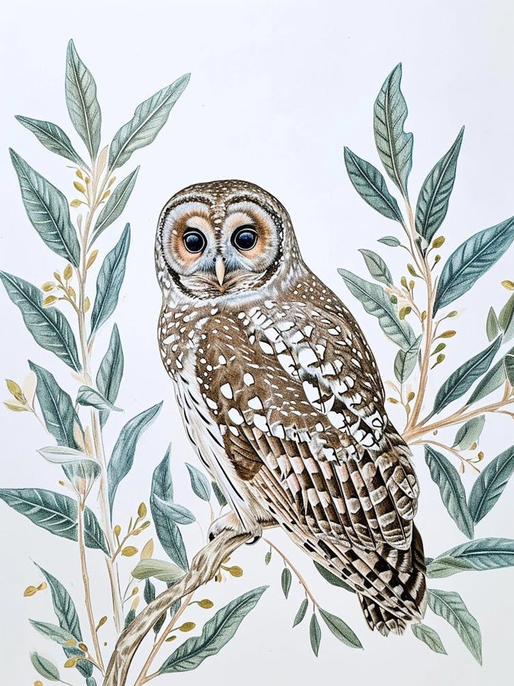 Spotted Owl Drawing 3