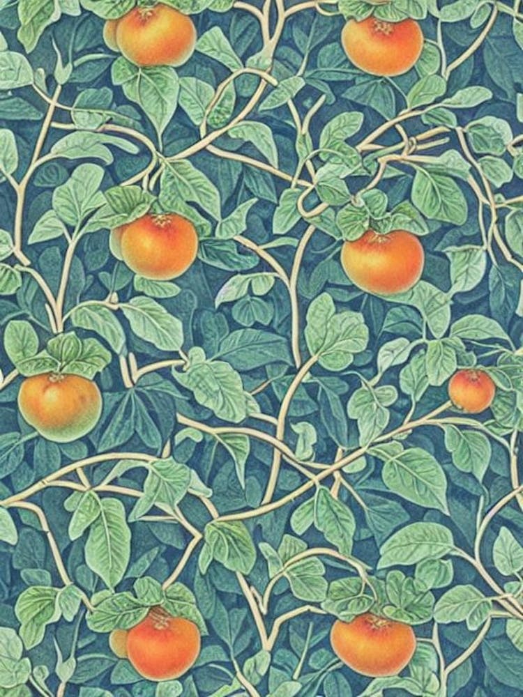 Persimmon 1 Vintage Botanical Fruit