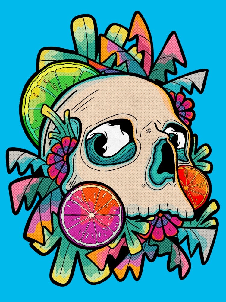 Summer Fruit Skull