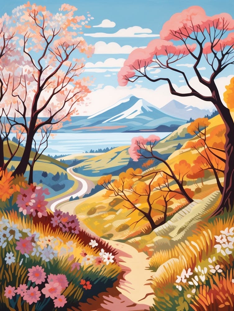 The East Highland Way Scotland Hike Illustration