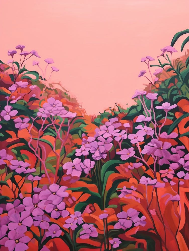 Boho Wildflower Painting Wild Phlox 2