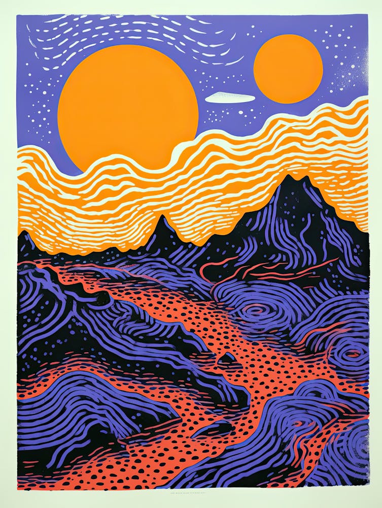 Fluidic Geometry Abstract Cosmic Design