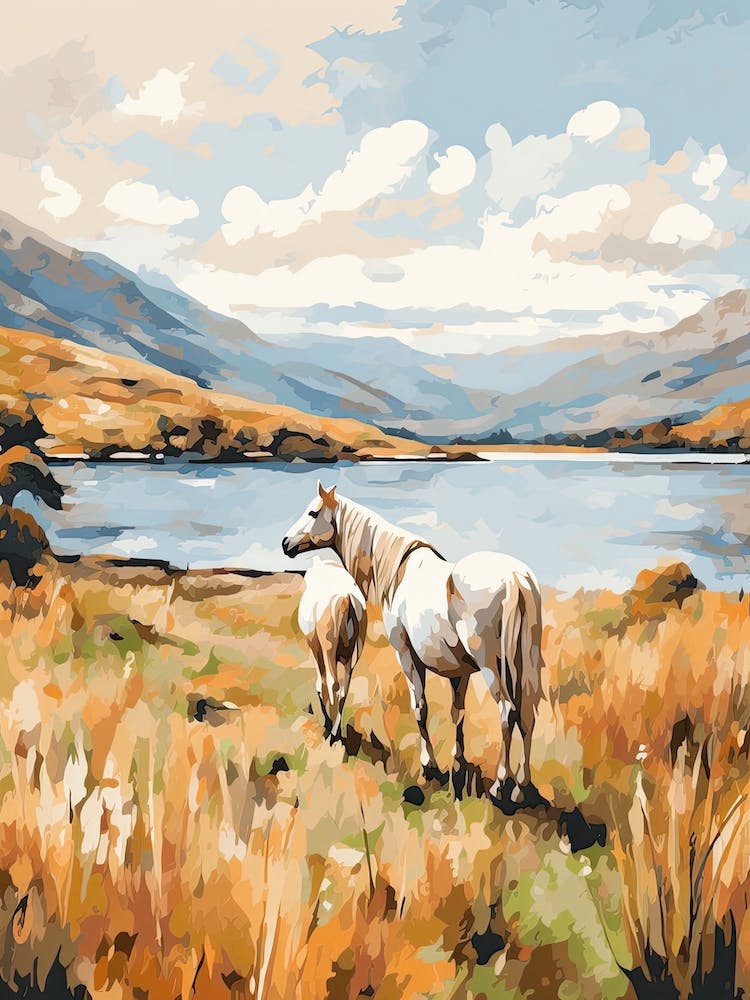 Horses Painting In Lake District, New Zealand 4
