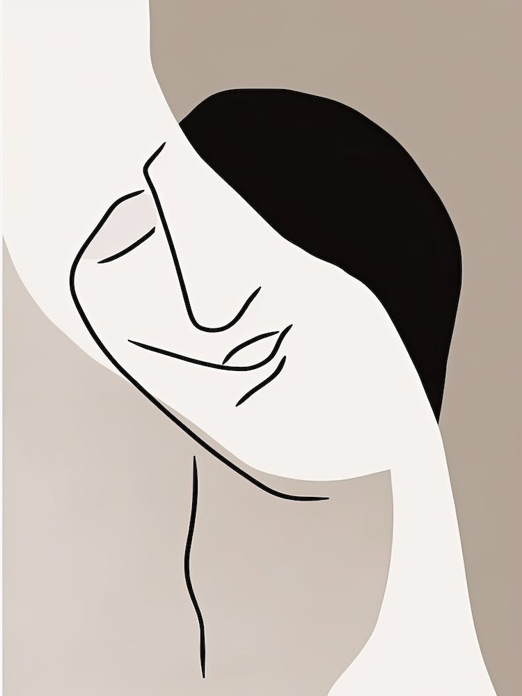 Face Line Art Abstract 8