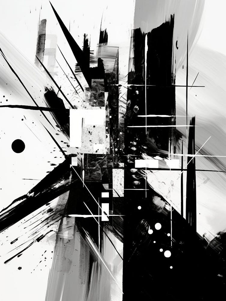 Mystery Abstract Black And White 5