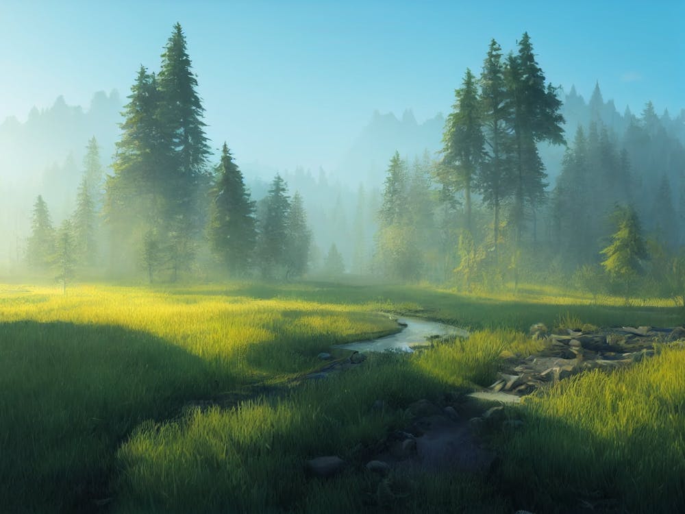 Misty Morning In The Forest