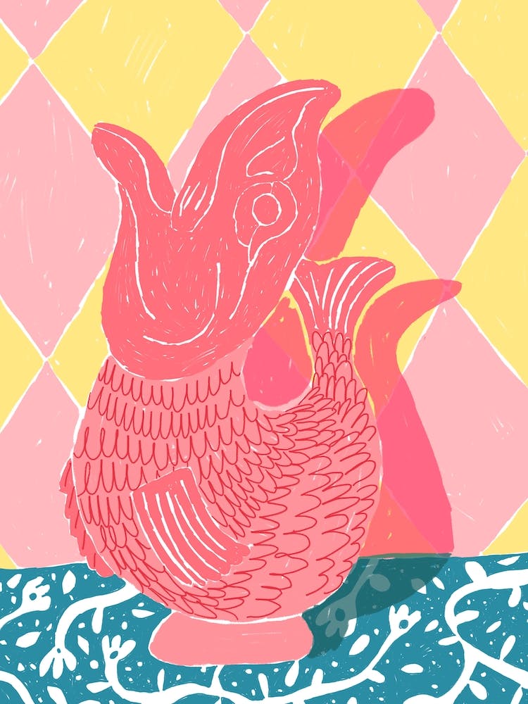 Pink Fish Vase