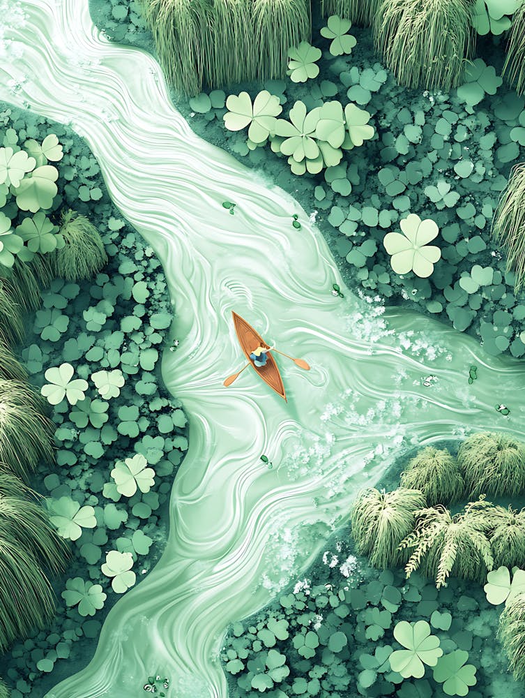 Canoe On A River