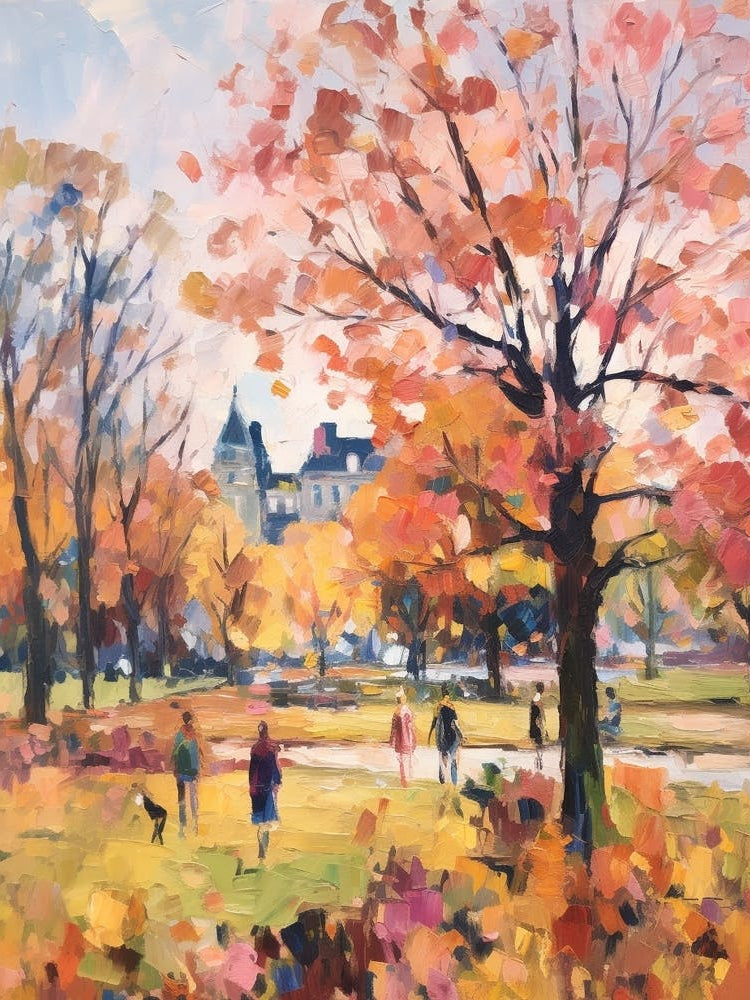 Autumn City Park Painting Victoria Park London 2
