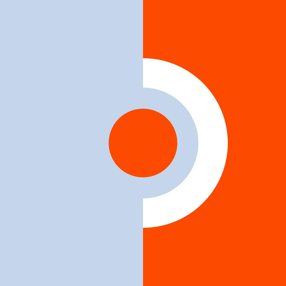 Circles within Circles In Blue and Orange 