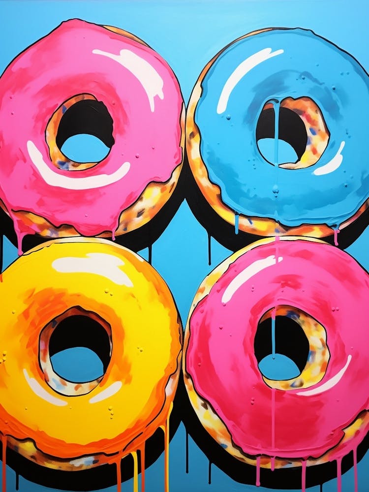 Pop Art Vivid Donuts 1