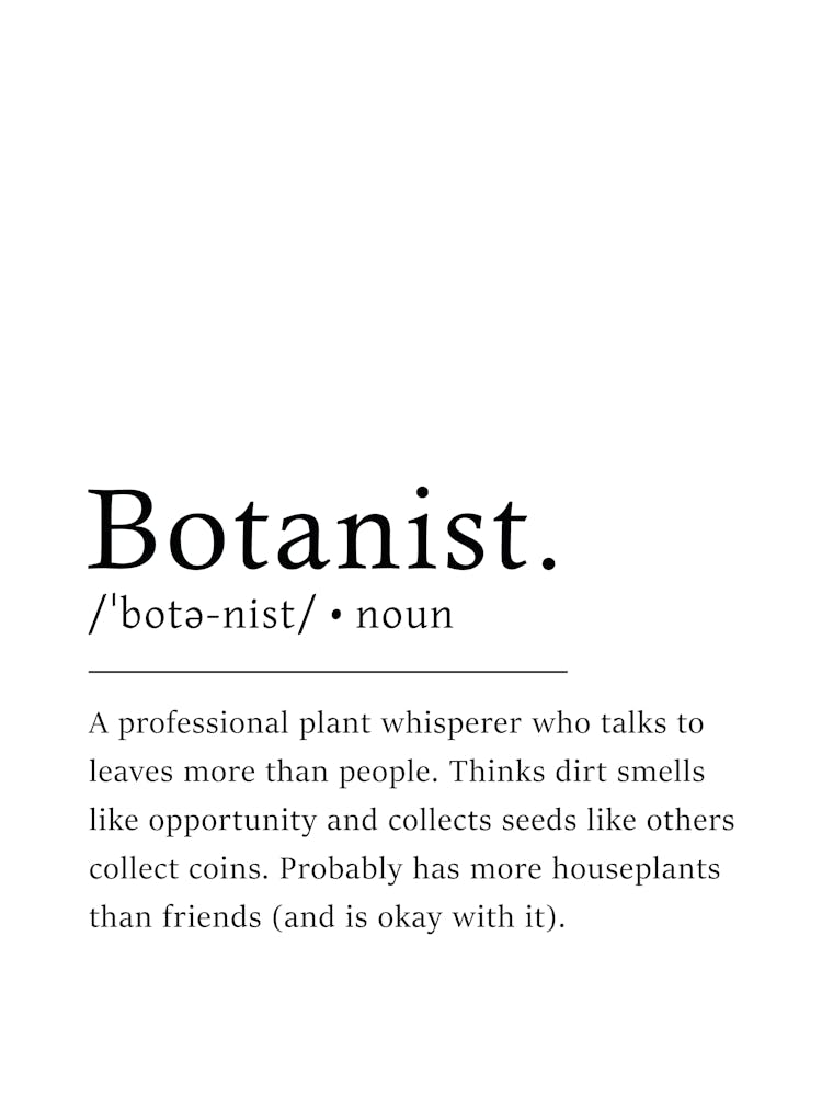 Botanist Definition Poster - Dictionary