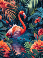 Greater Flamingo Greece Tropical Illustration 4