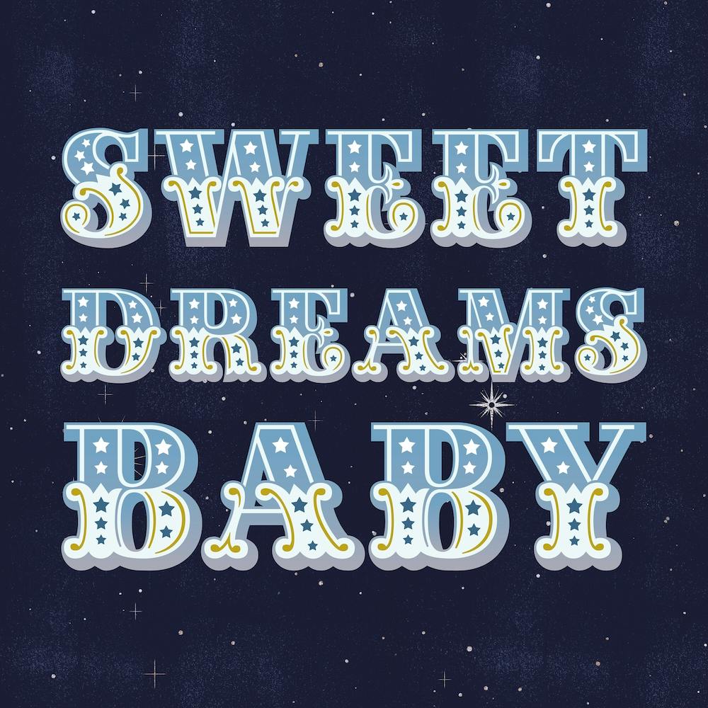 Sweet Dreams Carnival Style Typography Square