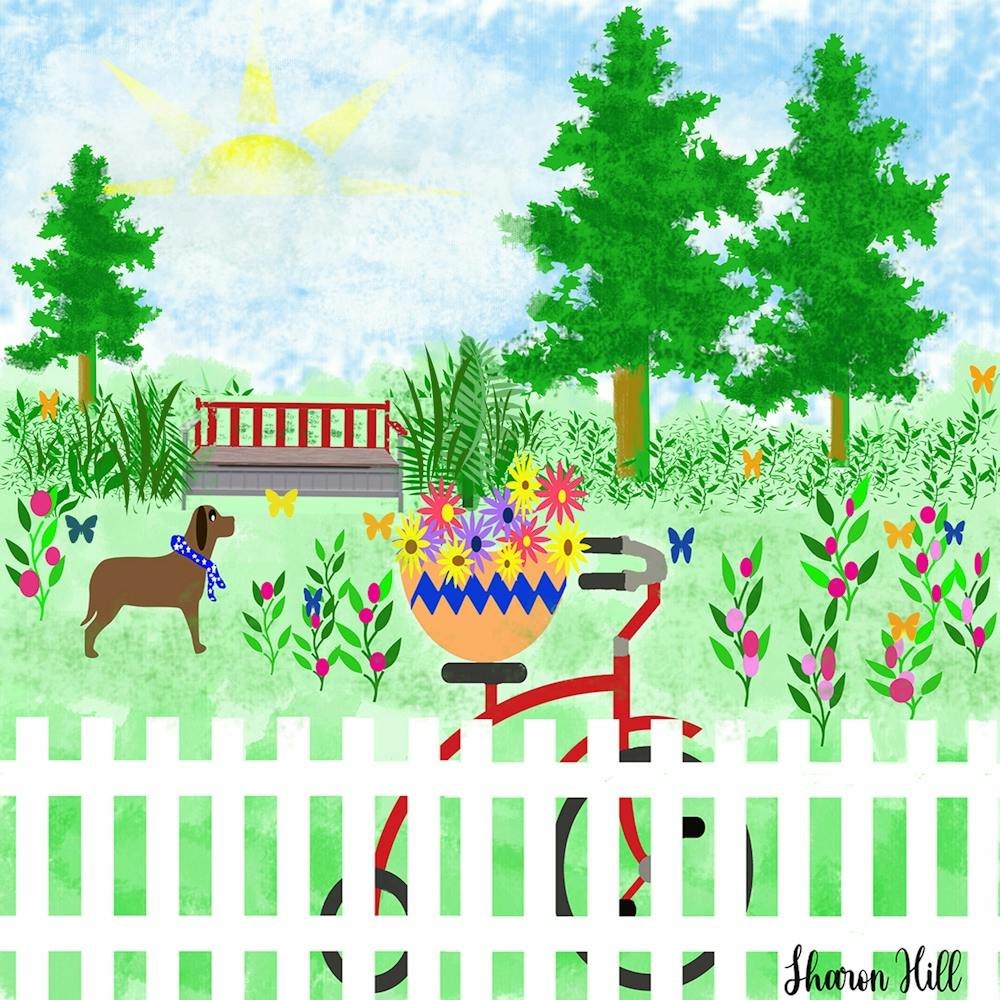 Bicycle In The Garden