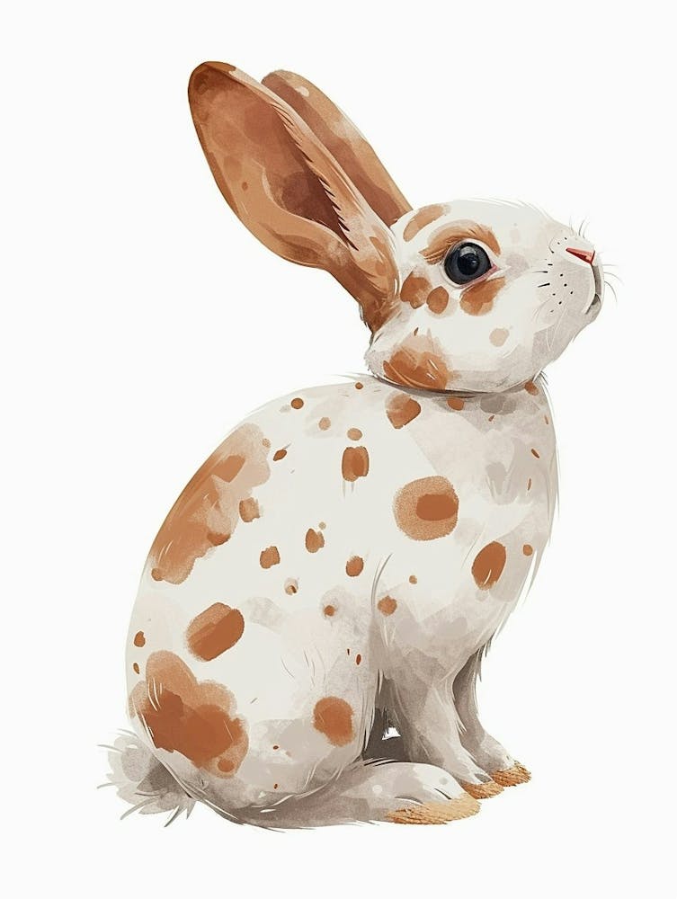 English Spot Rabbit Kids Illustration 4