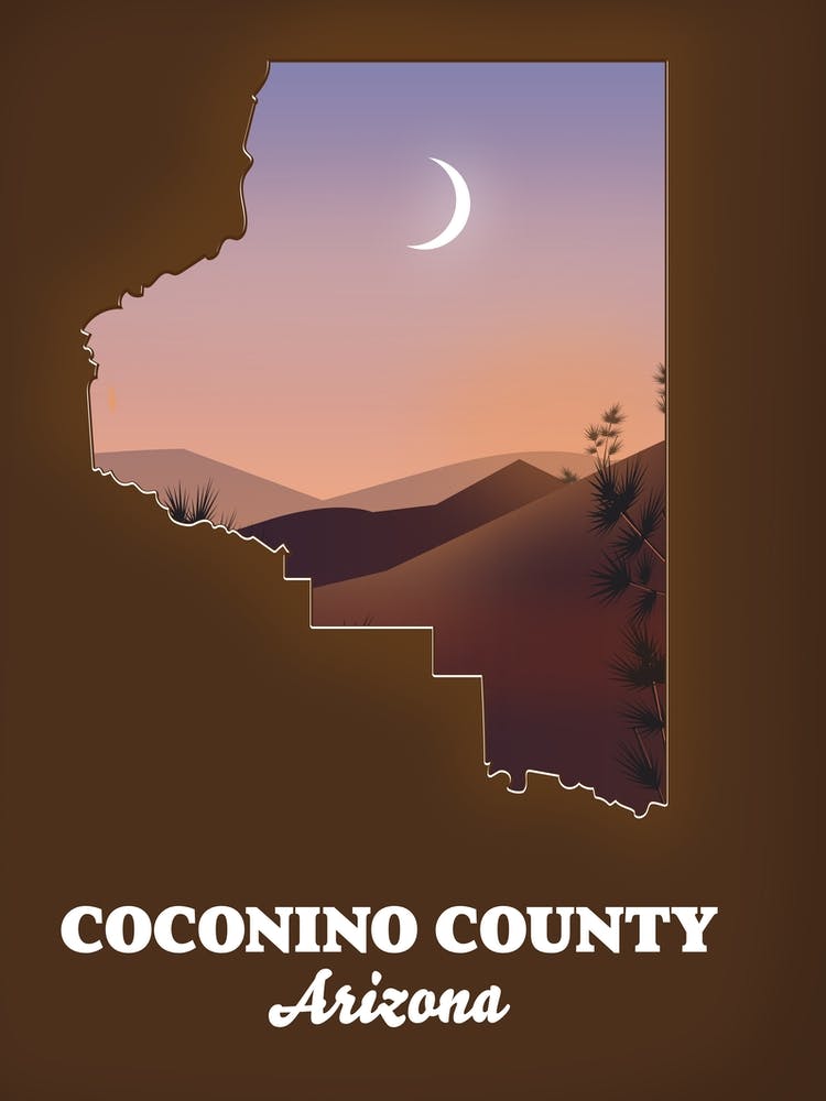 Coconino County Arizona Travel map