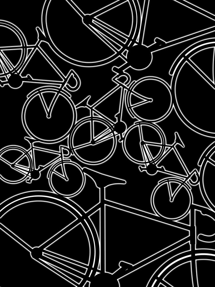 Glow Bikes Cycling | Bike Wall Art | Black Cycling Print