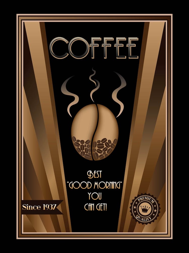 Art Deco Coffee Print