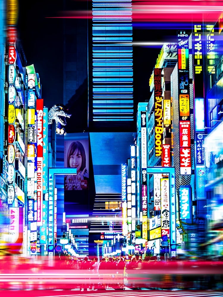 Neon night city: Tokyo, Japan (synthwave/vaporwave/retrowave/cyberpunk) — aesthetic poster 1