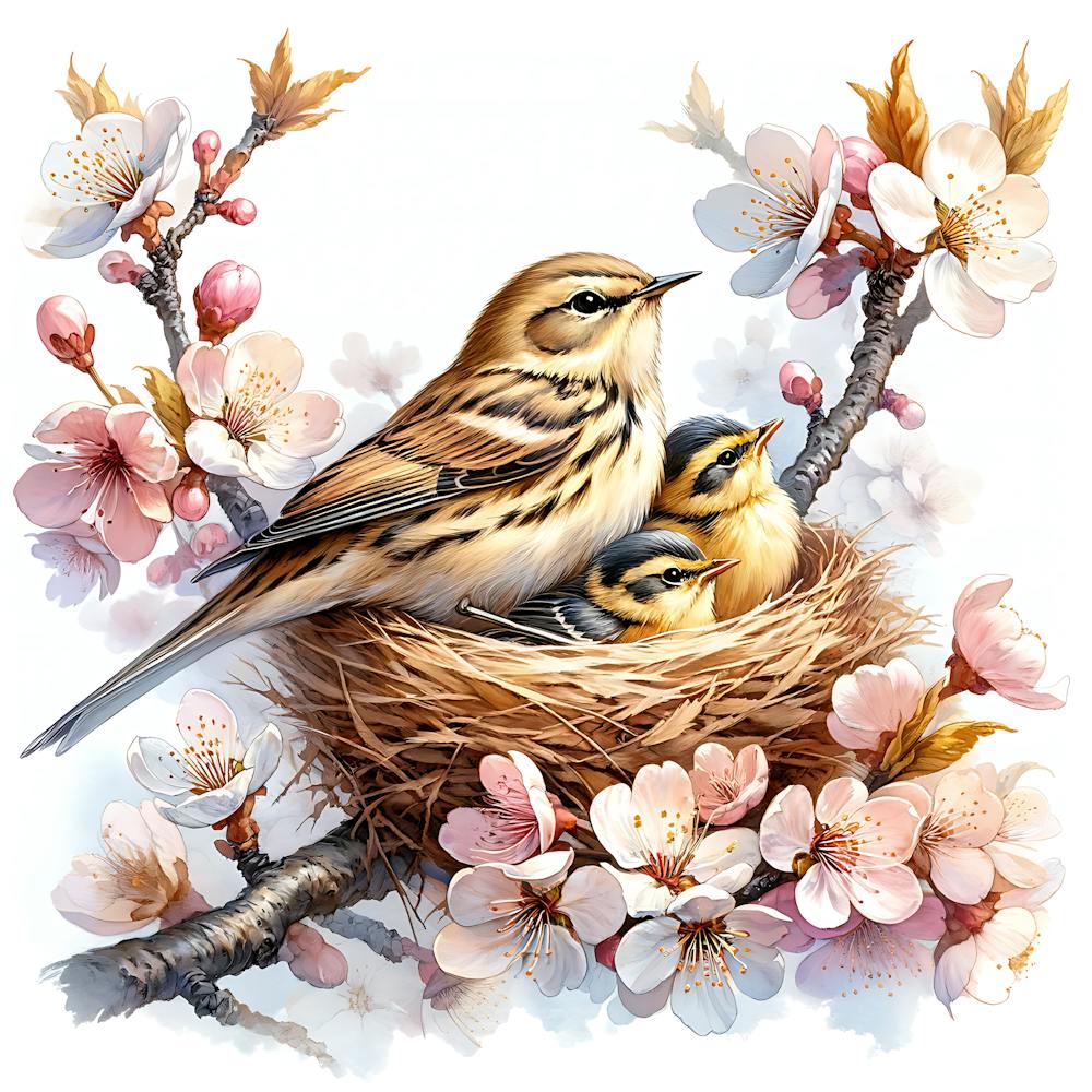 Vogel In Einem Nest 1