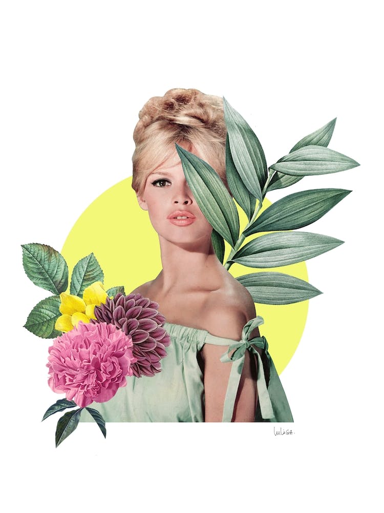 Brigitte Bardot Collage Collage