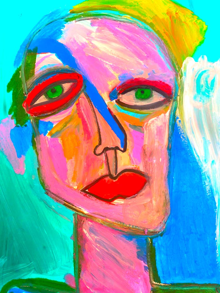 Portrait Of A Colourful Man