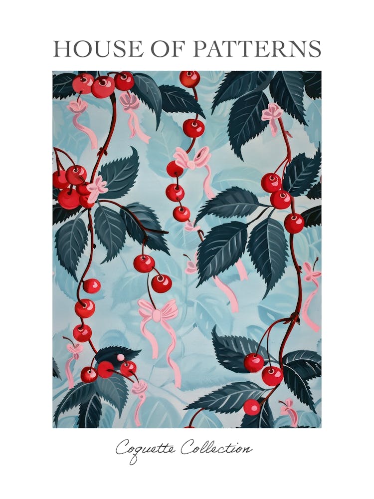 Tropical Bows 4 Pattern Poster