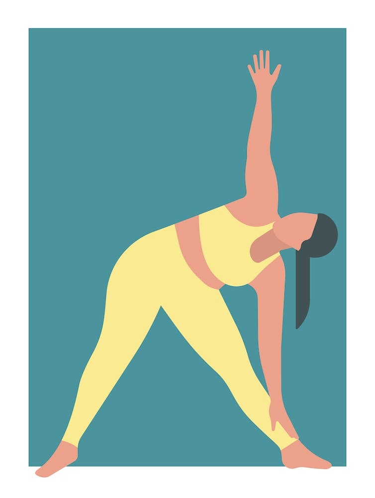 Yoga Pose in green