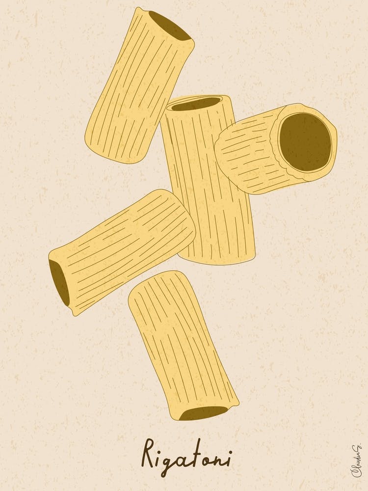 Italienische Pasta Rigatoni