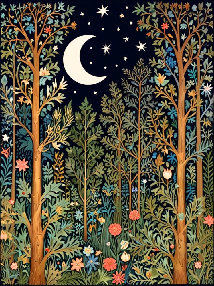 William Morris Night In The Forest 51